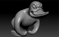 duckling decoration on the hood of the car | 3D