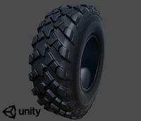 Rubber Tire  Low-poly   Game Ready  VR   AR 3D model