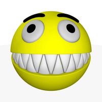 Rigged monster look like Pac-Man