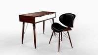 Mid Century Modern Desk and Chair Combo