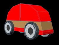 3D Car lillabo lowpoly model