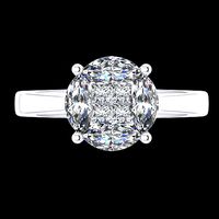 illusion ring setting 3 carat look | 3D