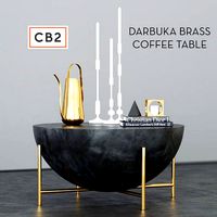 CB2 Darbuka brass coffee table