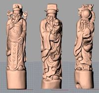 China Sculpture Model 3 gods of fortune prosperity longevity 003