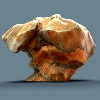 Bird Shaped orange Marble Rock