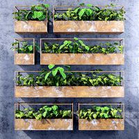 Rectangular shelves three