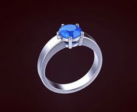 Ring with stones 81 | 3D