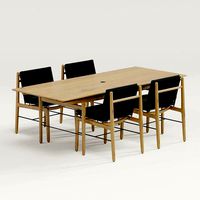 DWR Finn dining table and Finn dining chair