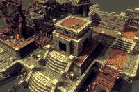 Mayan Temple Set - Low Poly Hand Painted