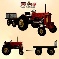 Cartoon Tractor And wagon