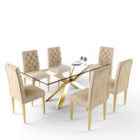 Cameron Velvet Dining Chair and Meridian Furniture Capri Dining