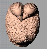 Animal Sculpture Model Couple Mandarin Duck A026