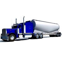 Blue Fuel Tank Truck