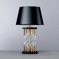 Pair of Vintage Braided Lucite and Brass Lamp