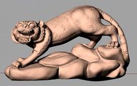 Animal Sculpture Model Zodiac Tiger A138