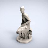 Printable Nymph Lowpoly Style | 3D