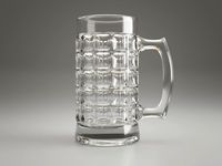Dimpled Glass Beer Mug