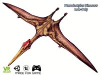 Pterodactyls Flying Dinosaur Low Poly