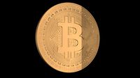 Bitcoin 3D model detailed