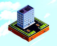 Cartoon Low Poly Residental House