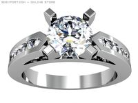 Engagement ring 3D Model