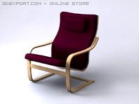 5 Poang Chairs Collection 3D Model