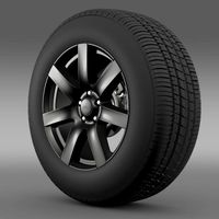 Jeep Wrangler Anlimited Altitude 2014 wheel 3D Model