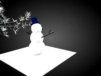 Chloe's snowman scene