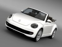 VW iBeetle Cabrio 2015 3D Model