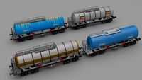 Train Tanker Collection 3D Model