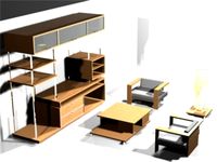 LivingRoom System Li 3D Model