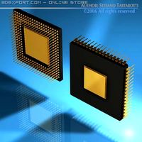 Computer Chip 3D Model