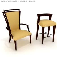 Chair collection 3D Model