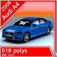 2008 Audi A4 sedan 3D Model
