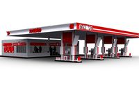 Auto service station 3D Model