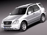 Mercedes Mclass W163 1997 to 2005 3D Model