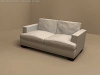 Eros Due 2 pillows sofa 3D Model