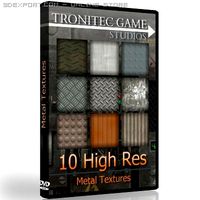 10 High Res Metal Textures 3D Model