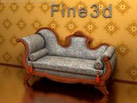Antique09066Sofa 3D Model
