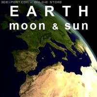 Earth moon and sun 3D Model