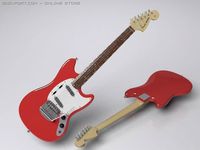 Fender Mustang Electric Guitar 3D Model