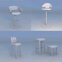 Bar stool chair sofa 3D Model