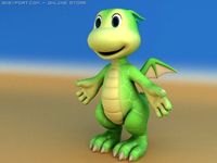 Toon Dragon 3D Model