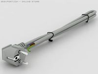 Power cord with european uniSchuko plug 3D Model