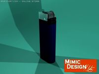 Lighter in blue 3D Model