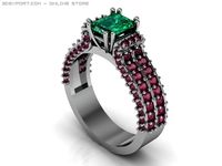 Emerald Ring 3D Model