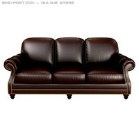 Classical Leather Sofa 3D Model