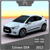 2012 Citroen DS4 3D Model
