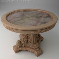 Elegant Ornate Round table 3D Model