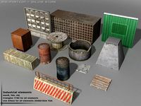Industrial elements 3D Model